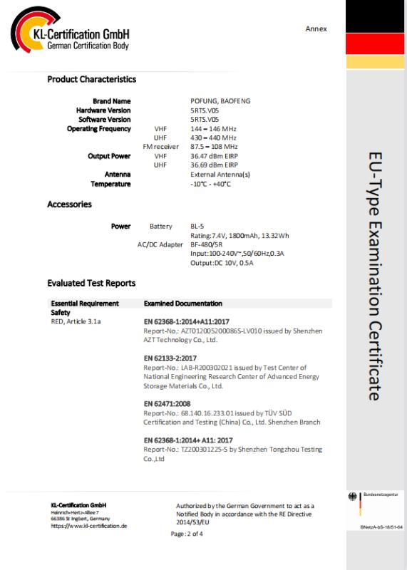 CE - Xiamen Rongxiang Rui Electronics Co., Ltd.