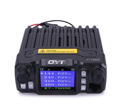 China Long distance communication 25W QYT KT-7900D tri band mobile radio with large color screen and speaker wireless walkie talkie for sale