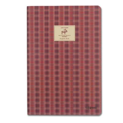 China Gift Backing Customization Yarn Notebook Retro Plaid Cover Sewing Notebook for sale