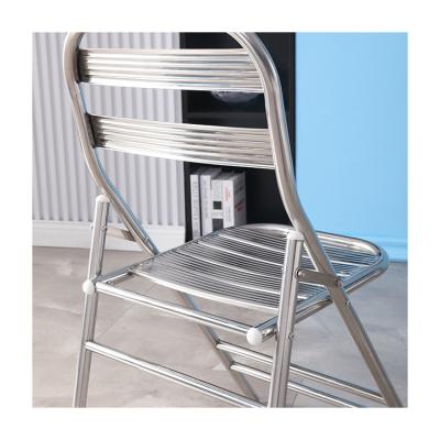 China Outdoor Stainless Steel Backrest Folding Foldable Modern Comfortable Garden Chair for sale