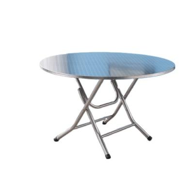 China New Arrivals Durable Stainless Steel Foldable Round Folding Round Wine Dining Table for sale