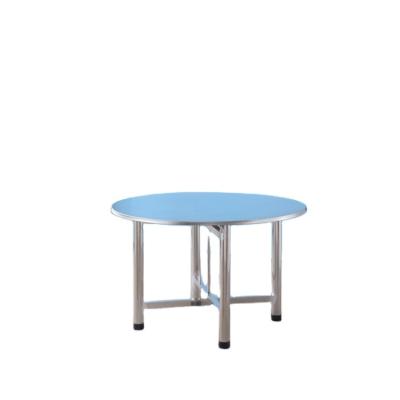 China Stainless Steel Foldable Customizable Villa Outdoor Modern Dining Round Folding Table for sale