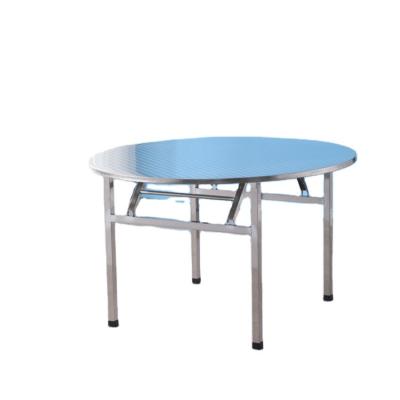 China Low Price Durable Stainlessstainless Stainless Round Folding Dining Outdoor Folding Table for sale