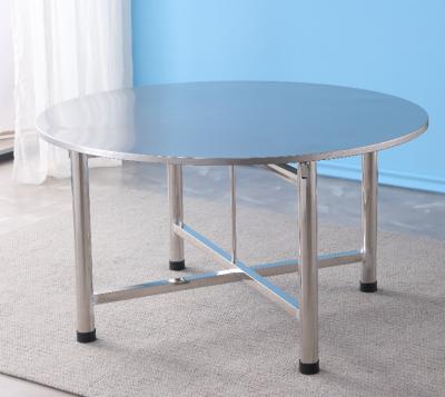 China Large Stainless Steel Foldable Round Factory Dining Table for sale