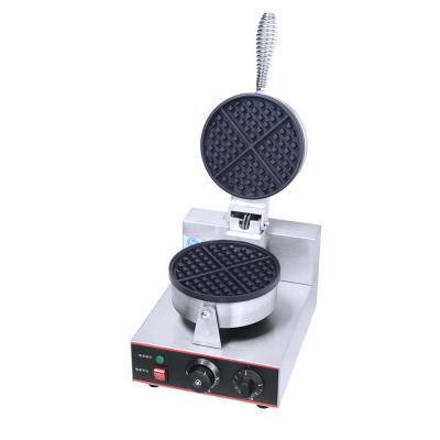 China Snack Factory Hot Sale Commercial Waffle Maker Waffle Making Machine With Round Shape Plate for sale