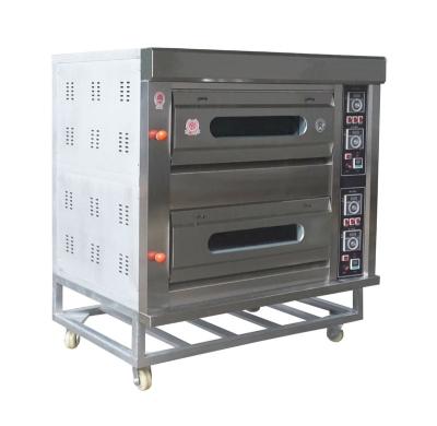 China Top Selling Usage Commercial Gas 2-Deck 4-Tray Bread Baking Commercial Oven With Factory Price for sale