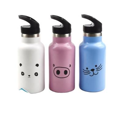 China Double Wall Wholesale Price Logo Fashion Design Stainless Steel Thermal Sustainable Kids Insulated Vacuum Cup With Lid And Straw for sale