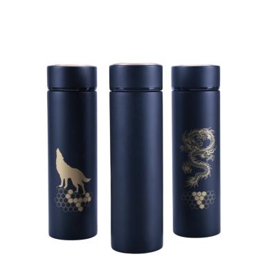 China Custom Double Wall Leak Proof Modern Design Travel Empty Stainless Steel Reusable Glass Viable Insulated Ceramic Bottle for sale