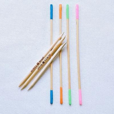 China Remove Disposable Orange Nail Oil Nail Sticks / Manicure Nail Wooden Skewer for sale