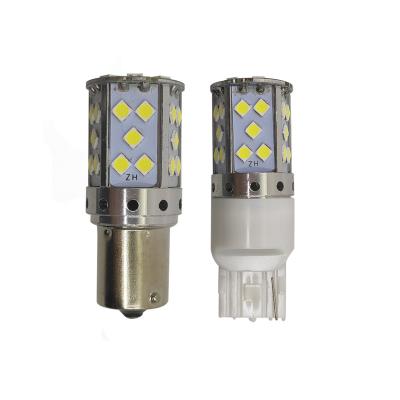 China Tail LED light 3030 35SMD S25 LED 1156 P21W BA15S led no error 7443 error free S25 7440 7443 LED canbus LED for sale