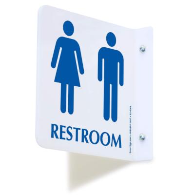 China High Quality Eco-friendly Acrylic Man Woman Restroom Unisex Sign for sale