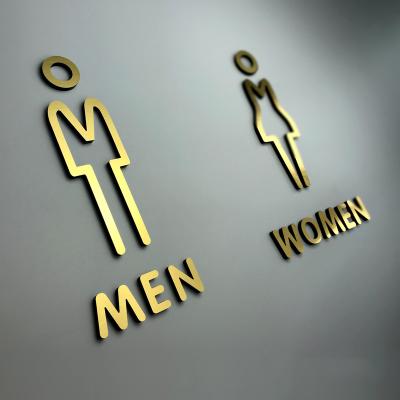 China Manufacturers Custom Acrylic Toilet Signs Reminder LOGO Hotel Door Plaque Eco-friendly for sale