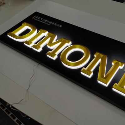 China Buildings Customized Main Company Advertising Door Logo Backlit Three Dimensional Painting Led Acrylic Mini Letters Letter Signs for sale