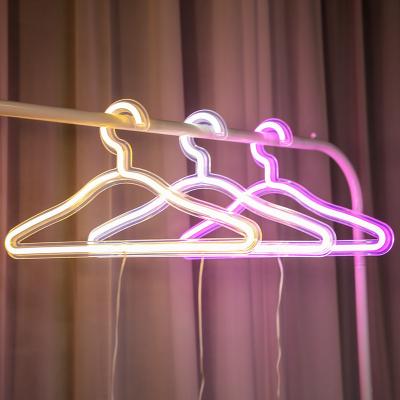 China Eco-friendly led hanger neon sign logo modeling creative hanging led lamp wedding dresses shops window decoration neon lights sign dropshipping for sale