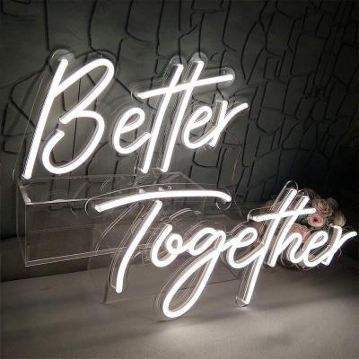 China Eco-Friendly Better Together Warm White Neon Sign For Bridal Shower Party Weeding Decoration for sale