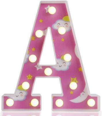 China Eco-Friendly Marquee Led Marquee Letter Lights Sign Moon Star Cloud Painted For Girl Bedroom Birthday Party Home Decor Gift for sale