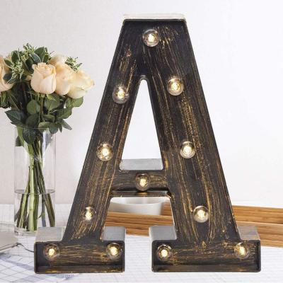 China Eco-friendly Retro And Old Led Marquee Letters Yard Numbers Tall Can Be Customized Marquee Letter Lights Sign for sale