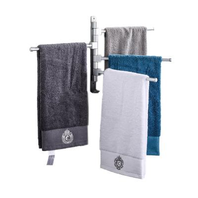 China 2022 hot fashion folding rotating towel rack for bathroom swing towel rack for sale