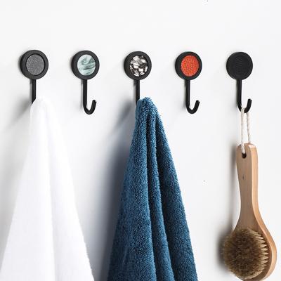 China Black Living Room Robe Hook Living Room Accessories Robe Hook Bathroom Towel Towel Clothes Hanging Clothes for sale