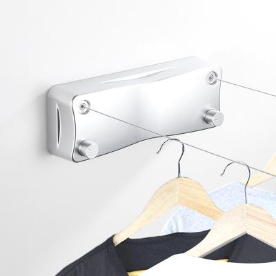 China Modern Wall Hanging Square Aluminum Clothes Drying Laundry Racks Retractable Clothesline for sale