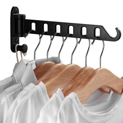 China Behind Doors/On Walls 6 Holes 180 Holes Space Storage Saving Folding Metal Laundry Hanger Rotating Hanger Rack for sale