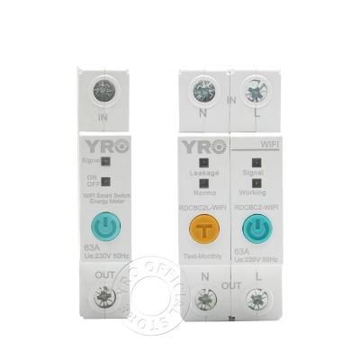 China 2P Smart WiFi Remote Control Circuit Breaker Compatible Home With 2 Energy Monitoring for sale