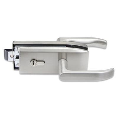 China Heavy Duty Self Closing High Quality Glass Shower Door Lock Pull Handle, One-Door Or Muti-Door With Key for sale