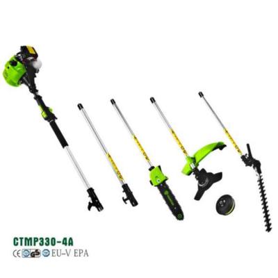 China Garden Plant 5in1 33CC Multi Function Garden Tool Kit Pole Series Trimmer Cutter High Quality Gasoline Long Reach for sale