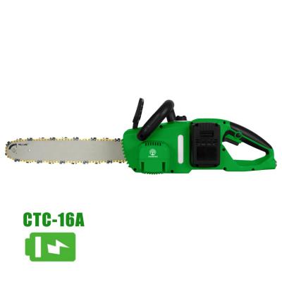 China OEM Factory Supply 36V Anti-skid Chainsaw Machine 14-24 Inch Lithium Battery Powered Brushless Green Handheld Cut Chainsaw for sale