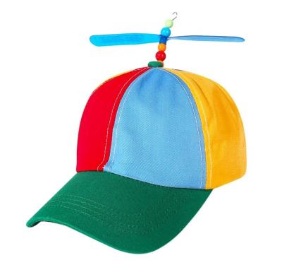 China COMMON Custom Colored Patchwork Hat Adjustable Snapback Girls Boys Kids Helicopter Factory Hat Thruster Baseball Caps Adjustable Dad Hat for sale