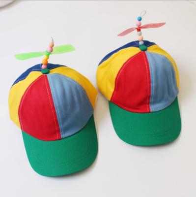 China Wholesale JOINT Kids Boys Kids Girls Snapback Cap Colorful Patchwork Hat Helicopter Propeller Baseball Caps Hat for sale