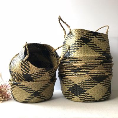 China Sustainable Vegetable Plankton Chicken Eggs Storage Basket Handwoven Wall Hanging Decorative Basket for sale