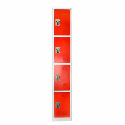 China School Bedroom Gym Club Furniture Metal Locker Cabinet College Student 4 Section Steel Storage Locker for sale