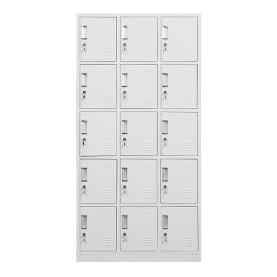 China School Bedroom Gym Club Metal Storage Locker Cabinet For School Student 15 Door Steel Locker for sale