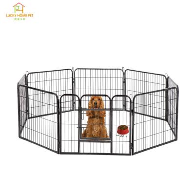 China Factory Directly Selling Hot Viable Metal Lucky Dog Heavy Duty Pet Exercise Pen With Door for sale