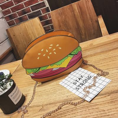 China High Quallity New Personalized Creative Women's Chain One Shoulder Mobile Bag Cute Ice Cream Burger messenger bag for women for sale