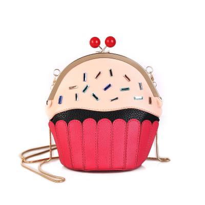 China High Quallity 2023 New Cute One Shoulder Personalized Creative Cake Ice Cream Fashion Chain PU messenger Bags for sale