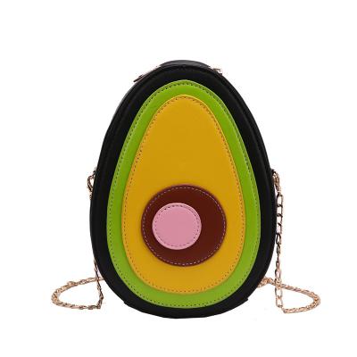 China High Quallity Hot selling summer cartoon fruit shape cute creative personality kiwi fruit pu women's large one shopper messenger tote bag for sale