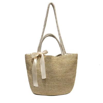 China High Quallity 2023 New Creative Straw Weaving Fashion Knitting Portable Large Capacity Messenger Bag for Women for sale