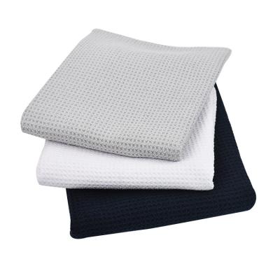 China QUICK-DRY HIGH QUALITY 80% polyester 20% polyamide car towel tea towel microfiber waffle weave kitchen towels for sale