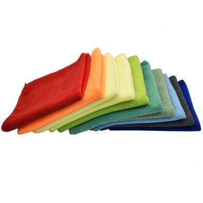 China Sustainable 2022 new 40x40 Wholesale Colorful Car Detailing 100% Microfiber Micro fiber Cleaning Cloth Microfiber Towels for sale