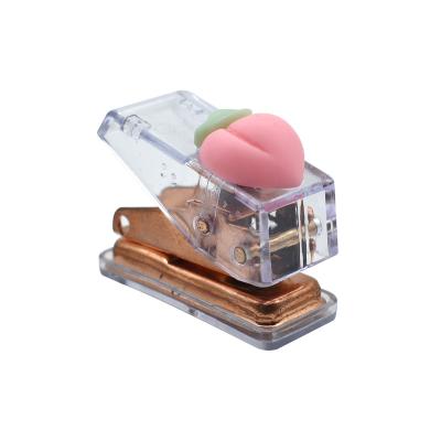 China 3D Desktop Fruit Model Rose Gold Mini Hole Punch for sale