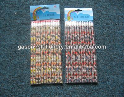 China office & School pencil 7 inch wooden pencil with eraser for sale