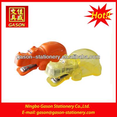 China plastic animal shaped stapler/hippo stapler for sale