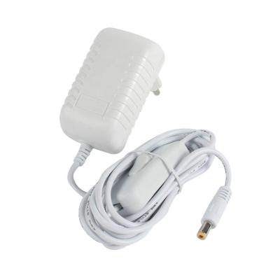 China US Plug White Color 12V 1A AC/DC Adapter With On/Off Switch Adapter GLS-121000G for sale