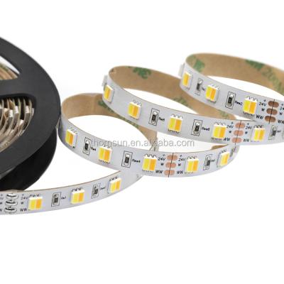 China Flexible garden double color smd5050 led strip light warm cold white led strip for sale