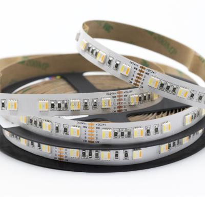 China LANDSCAPE drop ship cable led strip rgbww 5in1 5050 12V 24V led strip tira led Strip 60leds/m for sale