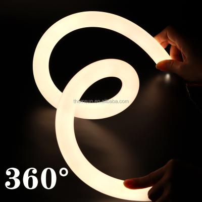 China LANDSCAPE 360 Degree Around 25MM IP67 LED Neon Rope Light 24V Flex Neon Strip Lights for sale