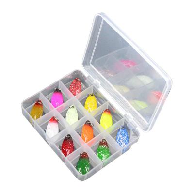 China High quality1.5g 2.5g Outdoor Wholesale Colorful Activity Fishing Tackle Set Lure Fishing Lure Metal Spoon Spinning Box for sale