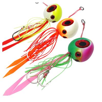 China Inchiku Bass Outdoor Metal Head Lure Round Activity 60g80g100g120g100g120g Fishing Fish Lure Edges Micro Jig Kabura Lure With Hook for sale